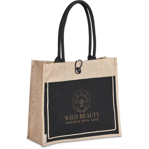 Okiyo Umi Jute & Cotton Tote Branded